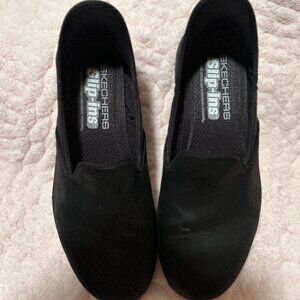 Skechers Black Slip On Shoes